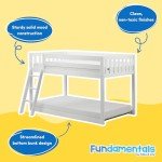 Max & Lily Twin Low Bunk Bed - Solid Wood