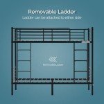 VINGLI Twin Over Twin Bunk Bed with Stairs