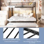 SUNLEI Twin Over Full Metal Loft Bed Set