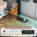 Twin Loft Bed with Desk, LED Lights & Storage