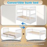 Harper & Bright Twin-Over-Twin Bunk Bed with Drawers