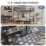 Heavy Duty Twin Over Twin Metal Bunk Bed