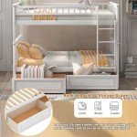 Harper & Bright Twin-Over-Twin Bunk Bed with Drawers
