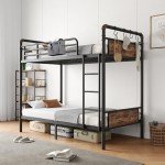 Heavy Duty Twin Over Twin Metal Bunk Bed