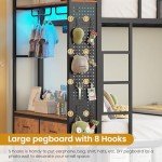 Rustic Brown Twin Over Twin Metal Bunk Bed