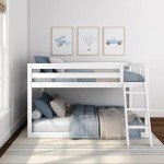 Max & Lily Twin Low Bunk Bed - Solid Wood