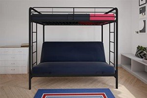 DHP Twin-Over-Futon Convertible Couch and Bed