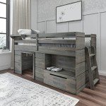 Modern Twin Loft Bed with Storage Drawer