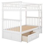 Harper & Bright Twin-Over-Twin Bunk Bed with Drawers
