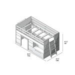 Modern Twin Loft Bed with Storage Drawer