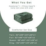 Sage Green Twin Comforter Set with Pillow Case