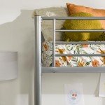 Silver Metal Twin Loft Bunk Bed with Ladder