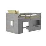 Modern Twin Loft Bed with Storage Drawer