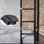 Mirightone Heavy Duty Quad Bunk Bed in Black