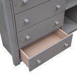 Gray Twin Over Full Bunk Bed with Storage