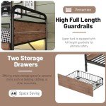 Twin XL Gaming Bunk Bed with LED Lights