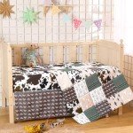 Neutral Cow and Cactus 3-Piece Crib Bedding Set
