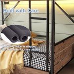 Twin XL Gaming Bunk Bed with LED Lights