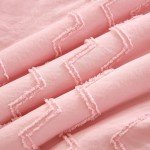 3-Piece Boho Ruffle Crib Bedding Set - Light Pink
