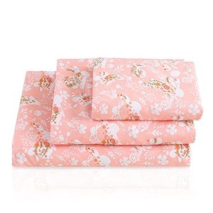 Pink Bunny Twin Sheet Set for Kids – 3 Pieces