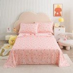 Pink Bunny Twin Sheet Set for Kids – 3 Pieces