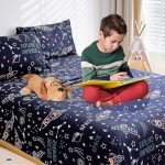 Space Rocket Twin Sheet Set for Kids - 3 Pieces
