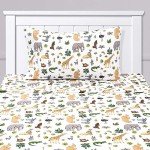 Colorful Kids Bed Sheet Set - Wild Animals