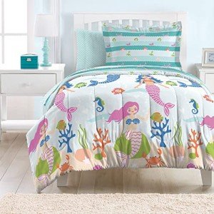 Light Blue Mermaid Dreams 5-Piece Kids Bed Set