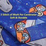 Blue Gamer Twin Bed Sheet Set - 4 Pieces