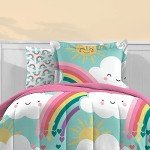 Kids 5-Piece Teal Rainbow Twin Bed Set