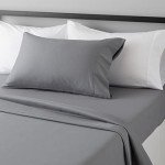 Soft Microfiber Twin Bed Sheet Set - Dark Gray