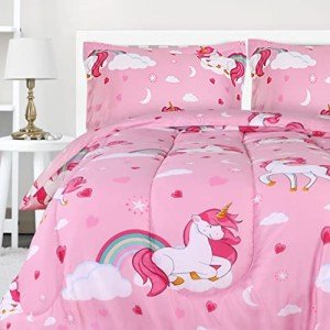 Unicorn Comforter Set for Kids - Twin Size