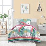 Kids 5-Piece Teal Rainbow Twin Bed Set