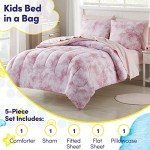 Kids Twin Bed Set with Comforter & Sheets