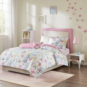 Cynthia Butterfly Comforter Set for Kids - Twin