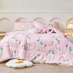Mooreeke Twin Comforter Set for Girls - 6 Pieces