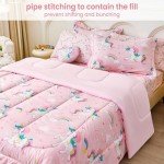 Mooreeke Twin Comforter Set for Girls - 6 Pieces