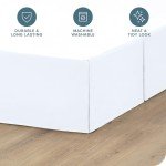 Queen Bed Skirt - 15-Inch Tailored Fit, White