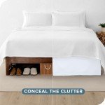 Queen Bed Skirt - 15-Inch Tailored Fit, White