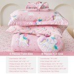 Mooreeke Twin Comforter Set for Girls - 6 Pieces