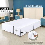 Queen Bed Skirt with Ruffled Pleats - White