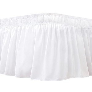 Biscaynebay Adjustable Queen Bed Skirt - White