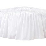 Biscaynebay Adjustable Queen Bed Skirt - White