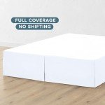 Queen Bed Skirt - 15-Inch Tailored Fit, White