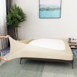 Beige Jersey Knit King Box Spring Cover 4-Sides