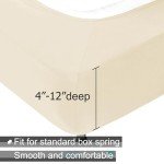 Beige Jersey Knit King Box Spring Cover 4-Sides