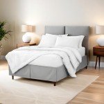 Queen Bed Skirt - 15-Inch Tailored Fit, White