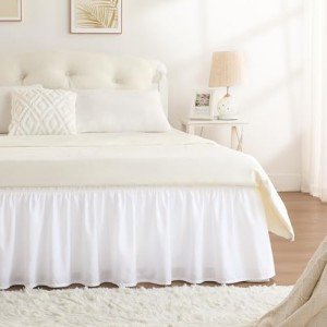 RIMELA Queen Bed Skirt with Adjustable Drop