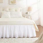 RIMELA Queen Bed Skirt with Adjustable Drop