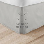 Ultra Soft Microfiber Bed Skirt - Light Gray